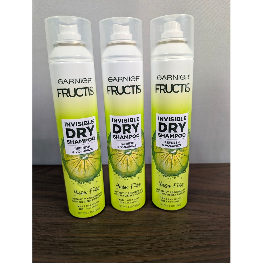 Garnier Fructis Dry Shampoo Unisex 4.4oz Yuzu Fizz New 3Pack